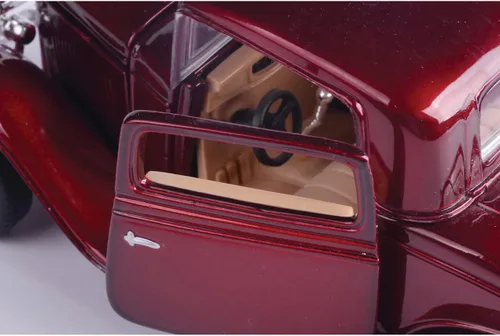 Vista 6 de MotorMax American Classics 1932 Ford Coupe 1/24 Escala Diecast Modelo Coche Rojo