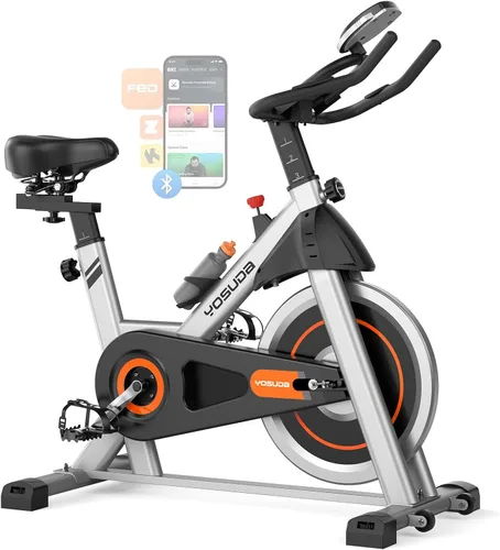Vista 9 de YOSUDA Exercise Bike, Magnetic Friction Stationary Bike with App Training