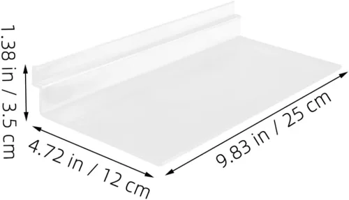 Vista 2 de Estante transparente para zapatos Slatwall, paquete de 2