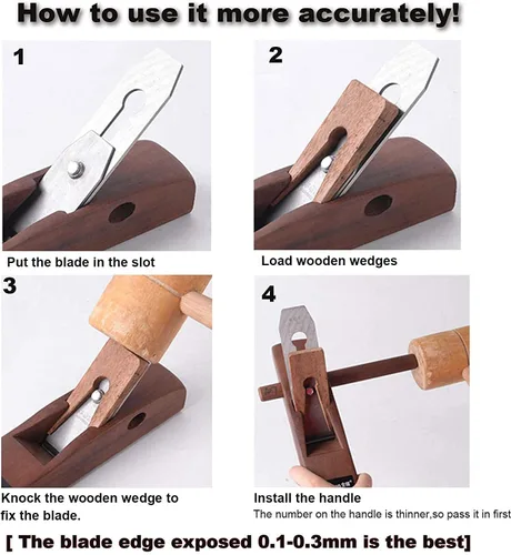Vista 5 de Cepilladora manual, plano de madera y papel de lija para carpintería, plano de bloque de gato para superficie de madera, planos de mano