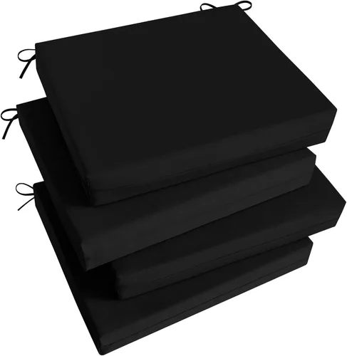 Vista 15 de Basic Beyond Juego de 4 cojines para sillas de exterior, cojines de exterior para muebles de patio, cojines resistentes al agua para sillas de patio