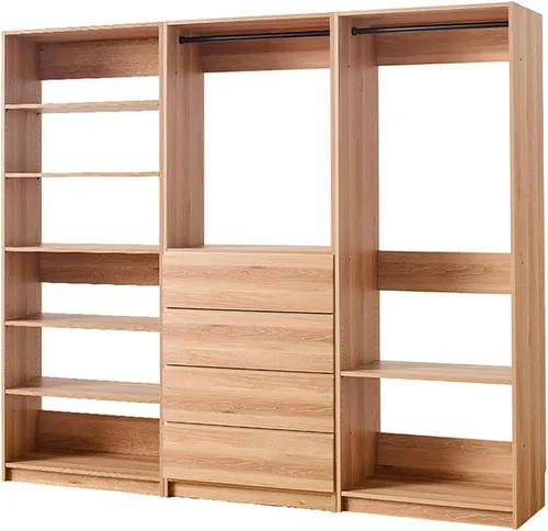 Vista 24 de Maykoosh Organizador de sistema de armario - Armario personalizable con vestidor de almacenamiento negro/modelo D 1 armario