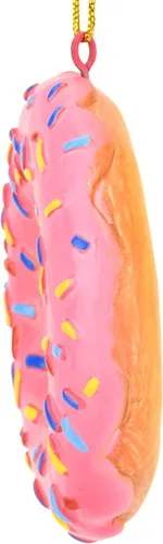 Vista 7 de Tree Buddees Adorno navideño de donut rosa con chispas