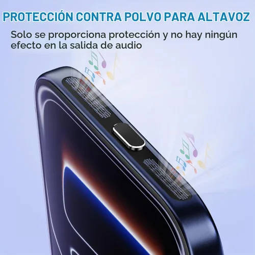 Vista 4 de Tapón Antipolvo USB C, Cubierta de Puerto USB C Tipo C Tapón Cubierta de Puerto de Carga Cubierta Antipolvo de Altavoz, Accesorios para iPhone 17