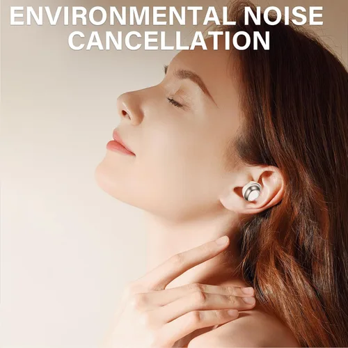 Vista 8 de Rulefiss Auriculares inalámbricos, ENC 40 dB con cancelación de ruido, 45 horas de reproducción, Bluetooth 5.4, controladores de 0.394 in con 5
