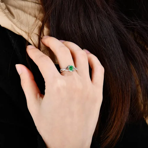 Vista 5 de CARICY Infinity Promise - Anillo de plata de ley 925 con circonita cúbica para mujer, anillos de compromiso, boda