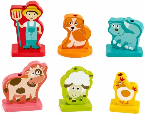 Vista 5 de Hape – Farmyard Sound Puzzle Game (10 pieza), multicolor, 5" x 2