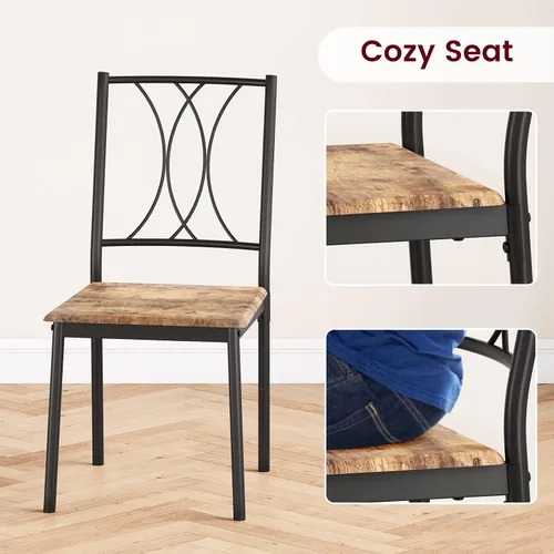 Vista 5 de CABIHOME Juego de mesa de comedor para 2, juego de mesa de cocina de 3 piezas para 2, juego de 2 mesas de cocina cuadradas, juego de mesa de comedor