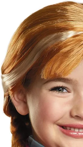 Vista 2 de Disguise Peluca infantil Frozen Anna, Naranja