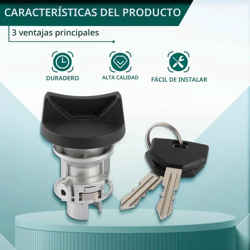 Vista 6 de AUTOKAY Cilindro de encendido y llave para Dodge Ram 1994-1996/Grand Caravan 1993-1995