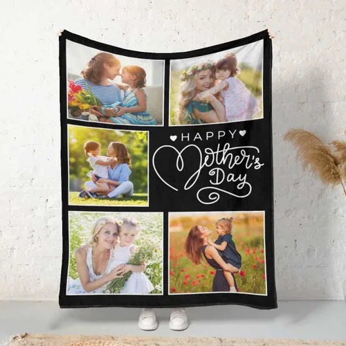 Vista 19 de MyPupSocks Manta personalizada para mamá, regalos personalizados para mamá, manta de cama con fotos, regalos de cumpleaños para mujeres, mamá
