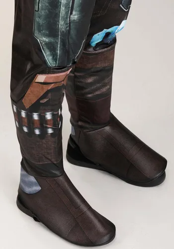 Vista 4 de STAR WARS Deluxe Adult Mandalorian Costume, Mens Halloween Costume - Officially Licensed
