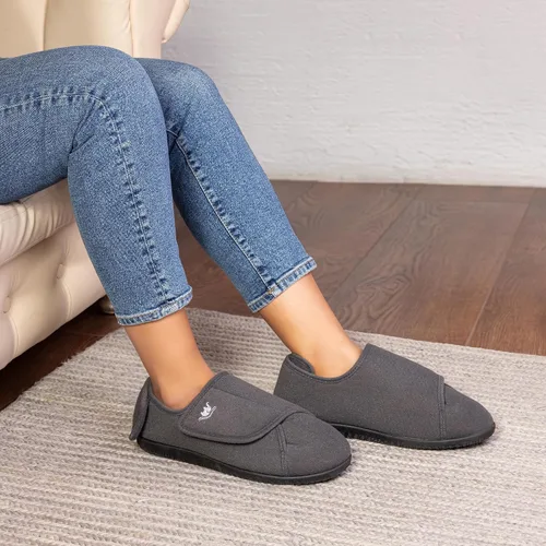 Vista 2 de EuropeanSoftest - Pantuflas clásicas con forro de rizo francés para mujer, con espuma viscoelástica 80-D, transpirables, lavables, para interiores