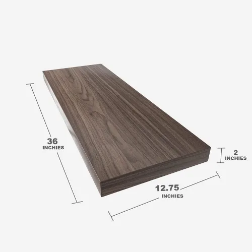 Vista 3 de Estante flotante, juego de 2 estantes de pared, 36 pulgadas de ancho x 12.75 pulgadas de profundidad x 2 pulgadas de alto, estante flotante de pared