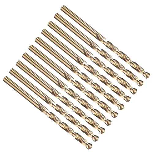 Vista 294 de PATIKIL Broca Jobber de 0.039 in, vástago recto M35 cobalto 5% acero de alta velocidad 135° acabado dorado para metal duro de acero inoxidable - 2