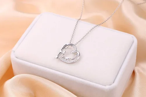 Vista 22 de Collar de plata esterlina para mamá, regalo para el día de la madre, dije o brazalete para mamá