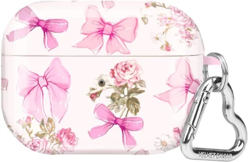 Vista 7 de Velvet Caviar Funda compatible con AirPods Pro de 2ª y 1ª generación, bonita funda protectora dura para mujer, diseño de lunares azules y aguamarina