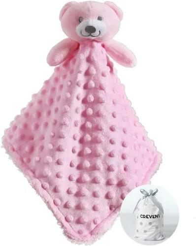Vista 36 de CREVENT Mantas de bebé suaves y acogedoras para niños y niñas + manta de seguridad, juego con una bolsa de regalo esenciales para recién nacidos Gris