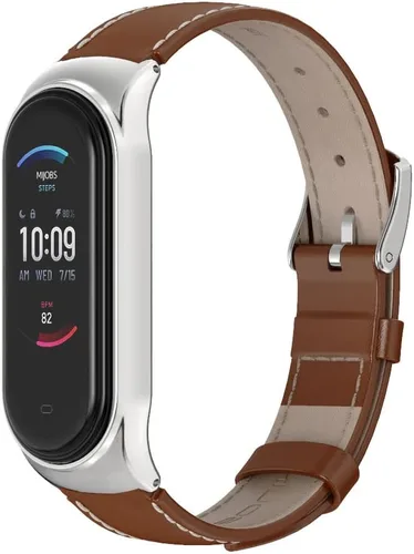 Vista 11 de Correa de repuesto de cuero genuino para Amazfit Band 5 Smart Bracelet Watch Accesorios