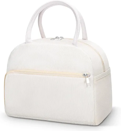 Vista 13 de Coobiiya Lonchera térmica de 12 litros para mujeres y hombres, lonchera de pana reutilizable, lonchera de gran capacidad con forro resistente a fugas
