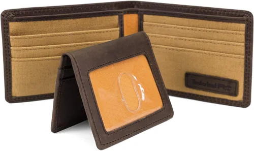 Vista 5 de Timberland PRO Men's Leather RFID Wallet with Removable Flip Pocket Card Carrier
