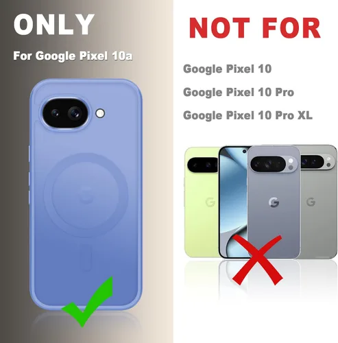 Vista 1466 de Funda para Google Pixel 10 Pro XL, cubierta magnética mate, color negro Fit for MagSafe, Screen Protector included, Shockproof Military Grade