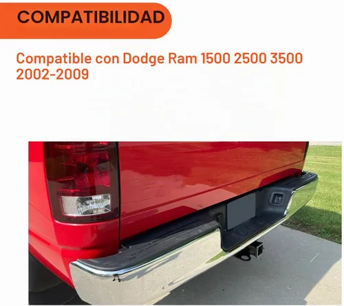 Vista 4 de ECOTRIC - Conjunto de parachoques trasero compatible con 02-09 Ram 1500