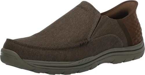 Vista 11 de Skechers USA Expected - Zapatos sin cordones de lona Cayson Moc Toe para hombre