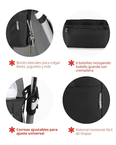 Vista 3 de Skip Hop Organizador universal para cochecito, Grab & Go Ultra, negro