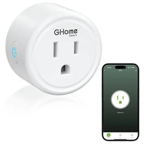 Vista 8 de GHome Smart Mini enchufe Wi-Fi, toma Wi-Fi inteligente para el hogar compatible con Alexa, Google Home e IFTTT, no requiere concentrador