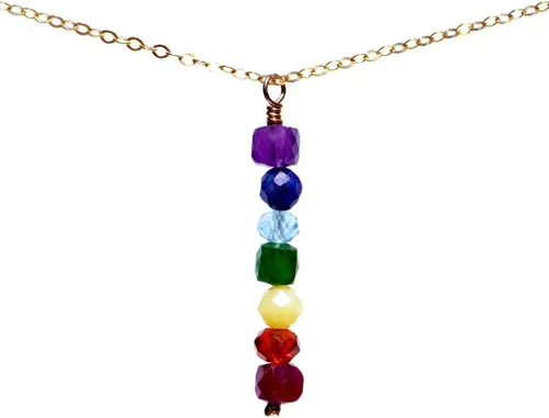 Vista 4 de I AM SERIES - Collar de piedras preciosas genuinas y metal semiprecioso