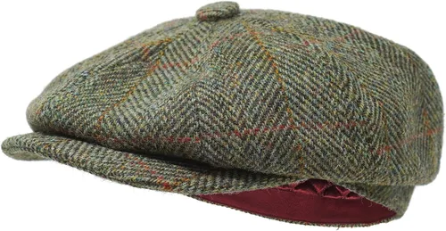 Vista 14 de Borges & Scott Gorra Lomond Newsboy - 100% lana tejida a mano - Harris Tweed - Resistente al agua