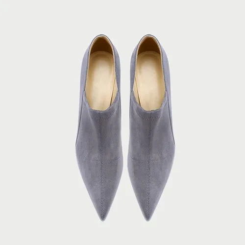 Vista 4 de Saekcted Zapatos de tacón alto de aguja para mujer, con puntera puntiaguda, sin cordones, para oficina, fiesta, lindos zapatos clásicos de 3.3