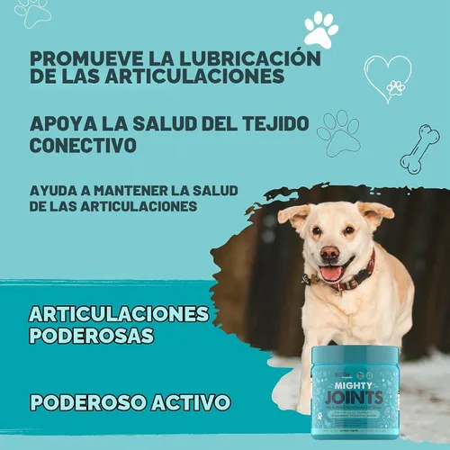 Vista 2 de Mighty Paw Waggables Suplemento de apoyo articular para perros (fabricado en Estados Unidos) Glucosamina para perros Suplemento de cadera