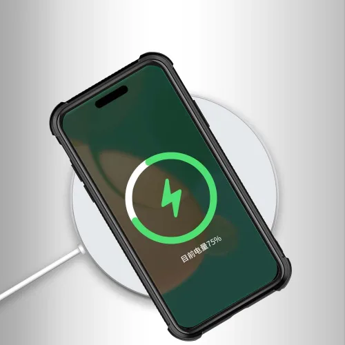 Vista 6 de Funda compatible con iPhone 15 Pro Max, 4 fundas de libélula en las cuatro esquinas con parachoques a prueba de golpes antideslizante funda