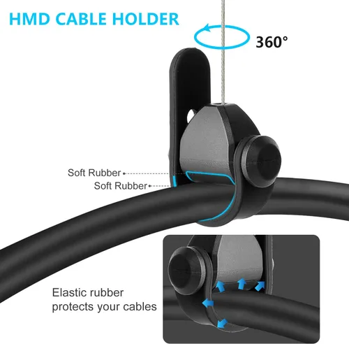 Vista 3 de Sistema de polea de techo retráctil para Oculus RiftRift SHTC ViveVive Pro Cable de carga de datos para Quest2QuestGOValve Index VR Accesorios