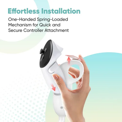 Vista 4 de VR Golf Attachment Club for Oculus Quest 3 Accessories Golf+ Grip Handle VR Golf Attachment,Golfing Game Realistic Extension Adapter