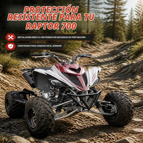 Vista 4 de SAUTVS Protector de parachoques delantero para Yamaha Raptor 700 700R 2006-2026