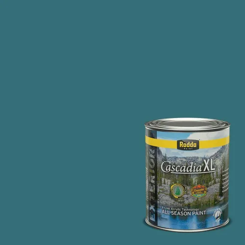 Vista 44 de Rodda Paint CASCADIA XL Pintura e imprimación satinada exterior en uno, cuarto de galón, Aquafir