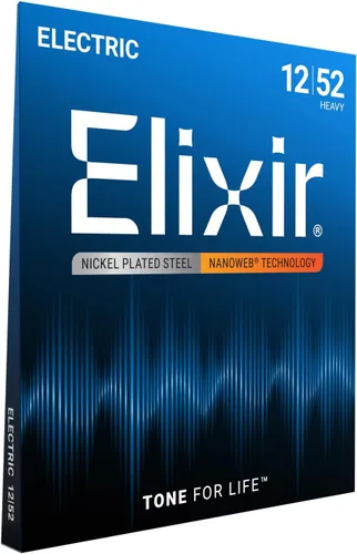 Vista 8 de Elixir Strings - Cuerdas de guitarra eléctrica de acero niquelado con revestimiento NANOWEB - Cuerdas de guitarra eléctrica Elixir - Ligeras/Pesadas