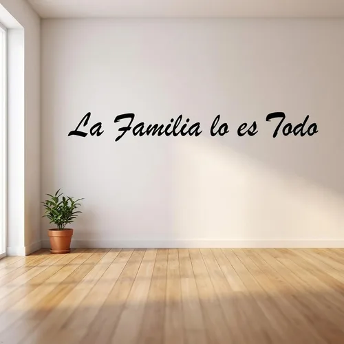 Vista 4 de Blinggo Adhesivo de pared español con texto en inglés «Family is Everything»