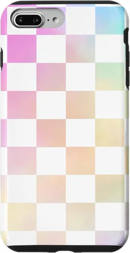 Vista 12 de Pastel Rainbow Checkerboard Checker Checked Pattern Case for iPhone 17