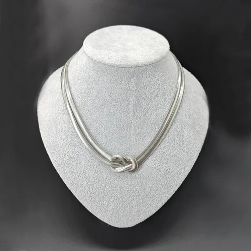 Vista 6 de ONBRIG Collar de espiga de oro para mujer, chapado en oro de 14 quilates, collar en capas, cadena de serpiente plana, gargantilla de oro para mujer