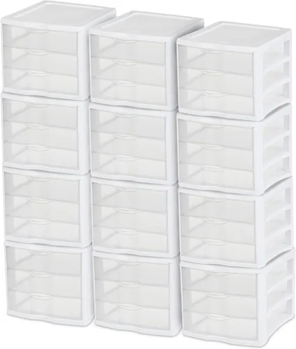 Vista 10 de Sterilite Clearview - Unidad de almacenamiento de escritorio de plástico