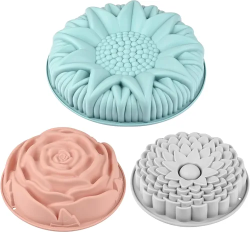 Vista 13 de Sakolla Paquete de 2 Moldes para Mini Pasteles de 3 Niveles, Sin BPA, 6 Cavidades de Silicona, Moldes para Cake Pops, Formas para Hornear Cake Pop