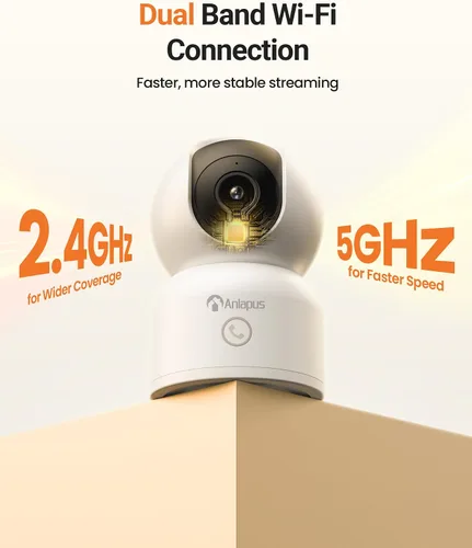 Vista 7 de Anlapus 2.5K Pan/Tilt Cámara de Seguridad, 4 x Cámara