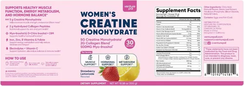 Vista 3 de Venture Pal Creatina 18 en 1 para mujeres con colágeno y monohidrato