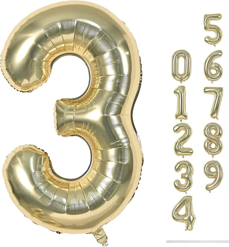 Vista 82 de Globo negro del número 0 para niñas y niños, 40 pulgadas, grande, número 0-9, de papel de aluminio, de Mylar para helio, juego de globos digitales