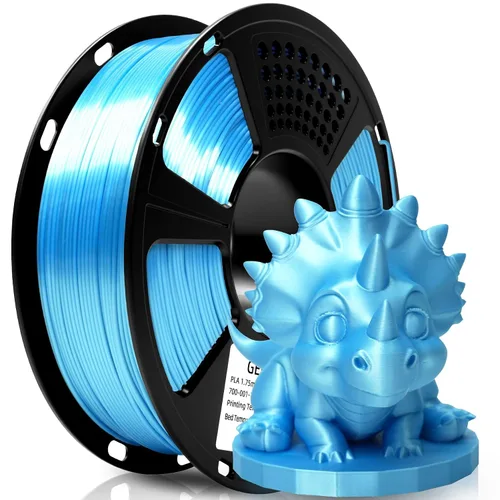 Vista 40 de GEEETECH Filamento PLA de seda plateado de 0.069 libras, filamento de seda brillante para impresora 3D, carrete de 2.2 libras, precisión dimensional