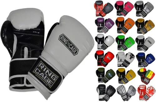 Vista 14 de Guantes de boxeo para entrenamiento de gimnasio Verde neón/negro